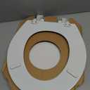 Mayfair Cassel Slow Close Toilet Seat, Easy Clean, Non Slip Premium Wood Seat, Easy Install, Made in USA, Round, White