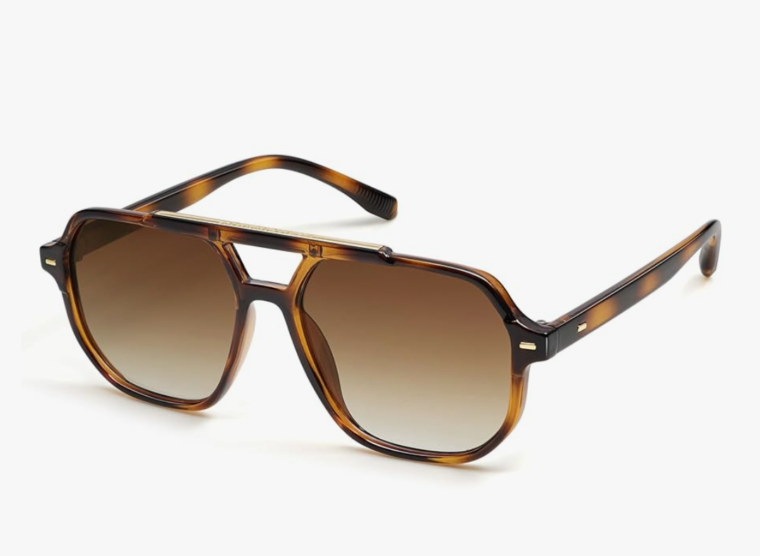 SOJOS Retro Trendy Aviator Polarized Sunglasses Men Women Vintage 70s Square Stylish Frame Sun Glasses SJ2283