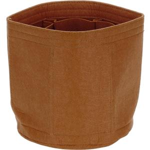 uxcell Purse Organizer Insert, 8" x 8" Portable Felt Organizer Bags Round Multiple Compartments Purse Liner for Bucket Bag, Domed Satchel, Tote Bag, Handbag Shaper, Camel