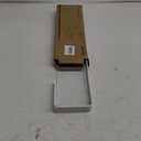 Danpoo 16-Inch Wall Shelf, Clear Tempered Glass with Matte White Aluminum Frame  Sleek Floating Bathroom Organizer