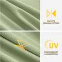 MIULEE Sage Green Thermal Insulated Curtains 96 Inch Long 2 Panels Set for Summer Heat Blocking Non See Through Privacy Thick Semi Sheer Light Filtering Back Tab Window Drapes for Bedroom Living Room