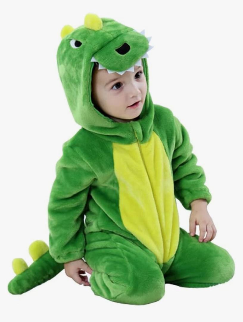 Halloween Baby Green Dinosaur Costumes Toddler Outfit Infants Cosplay Romper 1-60 Months, 73/48
