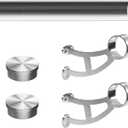 Bar Foot Rail Kit 4ft, 304 Stainless Steel Satin Finish 2" O.D Tubing with Wall Mount Bracket Hardware, Undercounter Foot Railing for Home Kitchen Restaurant Bar Counter