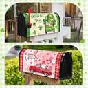 Menkxi 3 Pcs Easter Mailbox Covers 21 x 18 Inch Easter Magnetic Mailbox Covers Wraps Post Letter Box Cover for Outdoor Garden