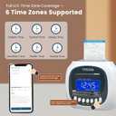 Time Clock for Employees Small Business, 6 U.S. Time Zones, Automatic Daylight Saving & Auto Time Update, Punch Card Time Recorder with 6 Punches Per Day-100 Time Cards and 2 Ribbons
