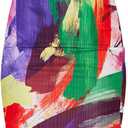Cowl Neck Dress Sexy Strap Shoulder Pleated Maxi Dresses Summer Wedding Guest Dresses for Women (Large, Multicolored)