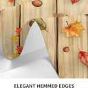 Fall Wooden Rectangle Tablecloth Washable Table Cloth 60x90 Inch Table Cover Waterproof for Decoration Kitchen Dining Room