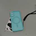 Janmitta Magnetic for iPhone 16 Case,with Screen Protector+Wrist Strap,Compatible with MagSafe,Camera Protection,Military Grade Drop Protection,Slim Translucent Matte Phone Cover,Turquoise