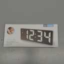 Digital Alarm Clock for Bedroom,Mirror Surface LED Electronic Clocks,Adjustable Brightness, Snooze Model,Voice Control,12/24H Display,Alarm Clock for Kids,Office,Table,Nightstand-White