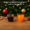 Disposable Hard Plastic Shot Glasses Jello Cups Iridescent Neon Halloween Birthday Christmas Party Supplies (2, ounces)