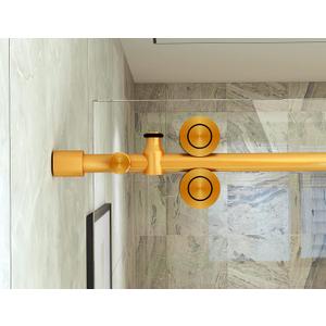 DIYHD 6.6FT Bronze Frameless Sliding Shower Room Rolling Track Barn Style Shower Door Hardware, Stainless Steel,Bronze Surface,No Glass