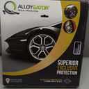 AlloyGator Silver Rim Protector for Car Wheels (Fits 12-24" Wheel Diameter) - Pack of 4 Premium Alloy Wheel Protector to Avoid Scratches & Scuffs - Adhesive Free Curb Rash Rim Protectors