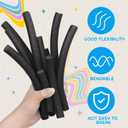 Frienda 5/8 Inch x 40 Ft Black Foam Noodles for Crafts Versatile Pool Noodles Foam Tubes Cylinder Rods for Modeling, DIY Arts and Crafts Supplies
