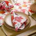 Softalker Fall Dinner Napkins, 17 x 17 Inch Set of 4, Thanksgiving Autumn Harvest Maple Leaf Farmhouse Dinner Napkins for Party Picnic Dinner Decor