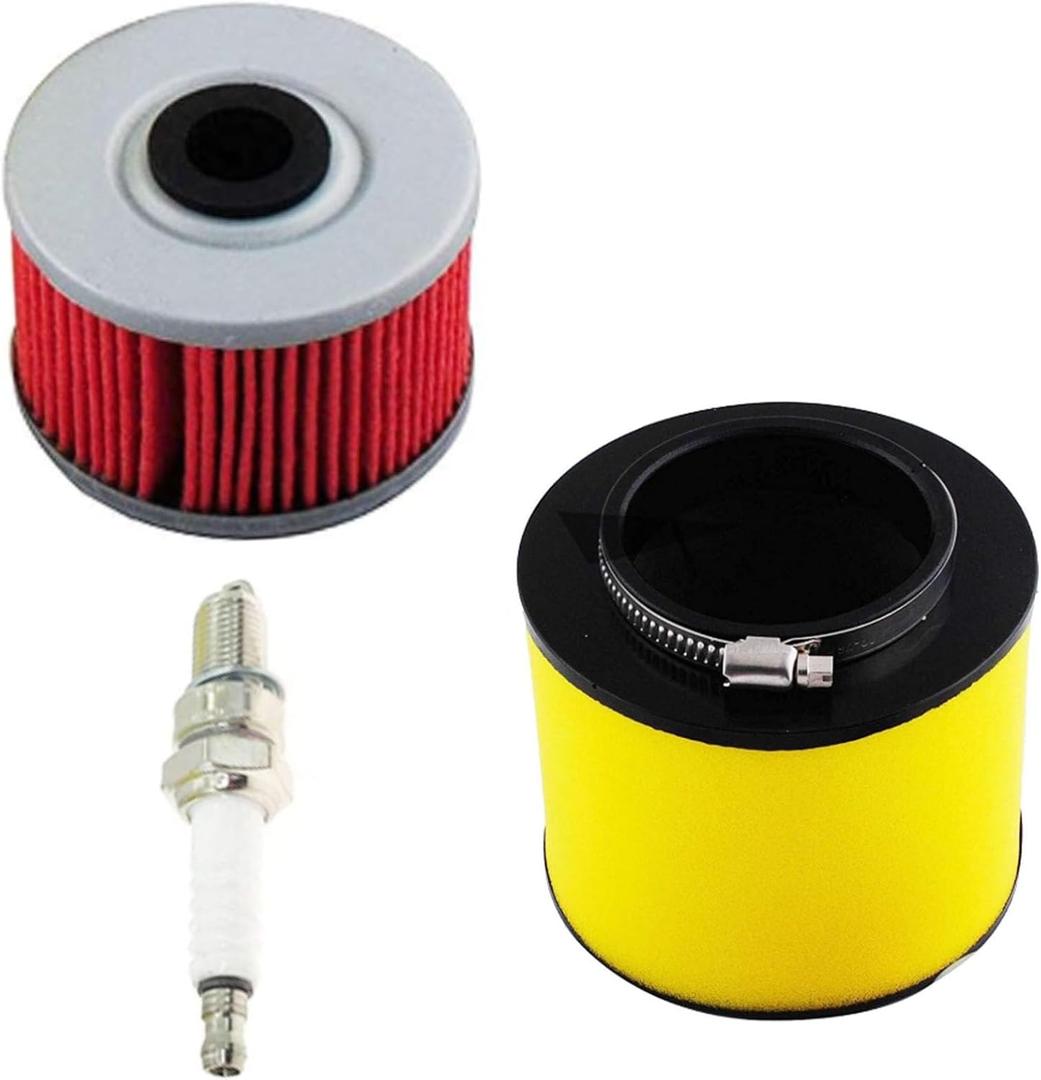Compatible with TRX350 Air Filter Oil Filter & Spark Plug for 1995-2004 Honda Foreman 400 450 TRX400 TRX450