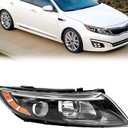 Headlight Assembly Compatible with 2014 2015 Kia Optima Halogen
Headlights Assembly w/Bulbs, Replacement Headlamp 921024C500 with Connector Adapter (Right Passenger Side)