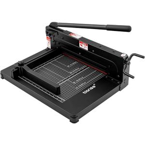 TIANSE Heavy Duty Guillotine Paper Cutter A4 12" Guillotine Paper Cutter 500 Sheet Capacity Solid Steel Construction with Double Safety Protection Perfect for Trimming Paper Cardstock Matboard Black