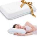 EGOHOME Bed Pillow Standard Size - Memory Foam Made in USA - for Side, Back and Stomach Sleepers, Neck Support with Washable & Removable Cover, Medium Soft, 1 Pack