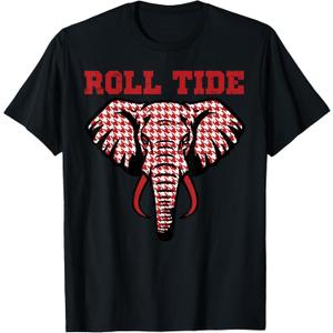 Elephant Roll Tide Women Kids Boys Girls Youth Teen Men T-Shirt, Size Medium