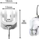 2 x Curtain Tracks Accessories (10 Pack Curtain Track Roller Hooks)