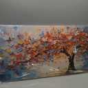 Butterfly Tree Canvas Wall Art Colorful Tree of Life Canvas Oil Painting Prints for Living Room Office Abstract Butterflies Tree Wall Dcor Artwork Family Bedroom Farmhouse Dcor, Ready to Hang (16x32 Inches)