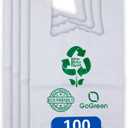 White Reusable LDPE Bags, 20" x 10" x 36", 57 Micron, 100 Count, Super Jumbo