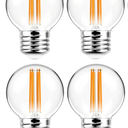 2700K, Edison Bulb 6W for Celling Fan Vanity Light CRI 90+ 750LM, Non-Dimmable, 4-Pack