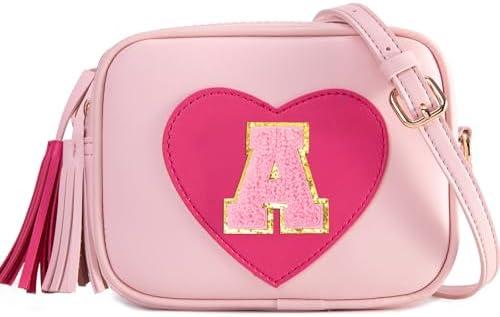 OYLOLA 3 4 5 6 7 8 Year Old Girl Birthday Gifts Initial Toddler Girl Purse Kids Purse Toddler Girls Gift Heart Purse, 3 pcs