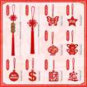 Chinese Knot Tassel Feng Shui Coins Hanging Tassel Ornaments Decoration for Chinese New Year Spring Festival Decoration