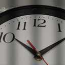 Bernhard Products Black Wall Clock Silent Non Ticking 10 Inch Quality Quartz Battery Operated Round Easy to Read Home/Office/Kitchen/Classroom/School Clock Sweep Movement