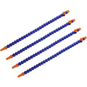 uxcell 4Pcs G3/8" Thread Flexible Water Oil Coolant Pipe Hose, 500mm Plastic Adjustable Round Nozzle Cooling Pipe Hose with Switch and Internal Tube for Lathe CNC Water Cooling System