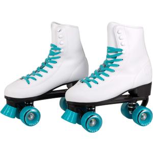 C SEVEN C7skates Quad Roller Skates | Retro Design (Women's 9 / Men's 8, Teal)