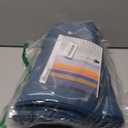 BGment Room Darkening Curtains 84 Inches Long, Grommet Thermal Insulated Blackout Curtains with Wave Line and Dots Printed for Bedroom, 2 Panels, Each 52 x 84 Inch, Steel Blue