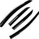 4 Pieces Smoke Tinted Tape-On Side Window Deflectors Rain Guards Designed for 2018-2023 EcoSport