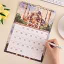 2 x 2026 calendar-wall calendar January-December Calendar World Famous Buildings Theme wall calendar 11.7 x 8.2 Wall Calendar ffor Office Home Planning & Organizing