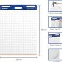 Comix Grid Sticky Easel Pad, 25 x 30 Inches Flip Chart Paper for Teachers, Large Self-Stick Pads for Office School, 30 Sheets/Pad, 2 Pads/Pack