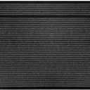 LuxUrux 2-Pack Heavy-Duty Rubber Door Mats - 23x35 inches, Durable, Indoor/Outdoor, Waterproof, Easy to Clean, Low-Profile Entry Rugs with Stylish Striped Gray Design