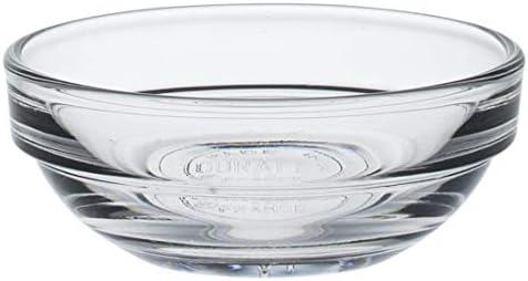 Duralex Made In France Lys Stackable Glass Bowl (Set of 4), 1 oz., 2.3 Inches, Clear