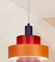 Lampe House Unique 3-Ring Pyramid Pendant Light Fixtures - LED Technology, Metal Acrylic Shade, Adjustable Height - Versatile Hanging Lights for Bedrooms, Kids Rooms, Living Rooms & Dining Areas (Sunset)