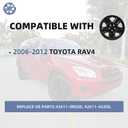 17 Inch Gloss Black Wheel Skins Compatible with 2006-2012 Toyota RAV4, Fits OEM 17" Stock Steel Wheels #42611-42200, #42611-0R020, Snap-On Rim Covers 4-Pack