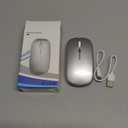 Bluetooth Wireless Mouse for Laptop mac MacBook ipad MacBook air MacBook pro pc Desktop Computer Windows Chromebook Notebook (Silver)