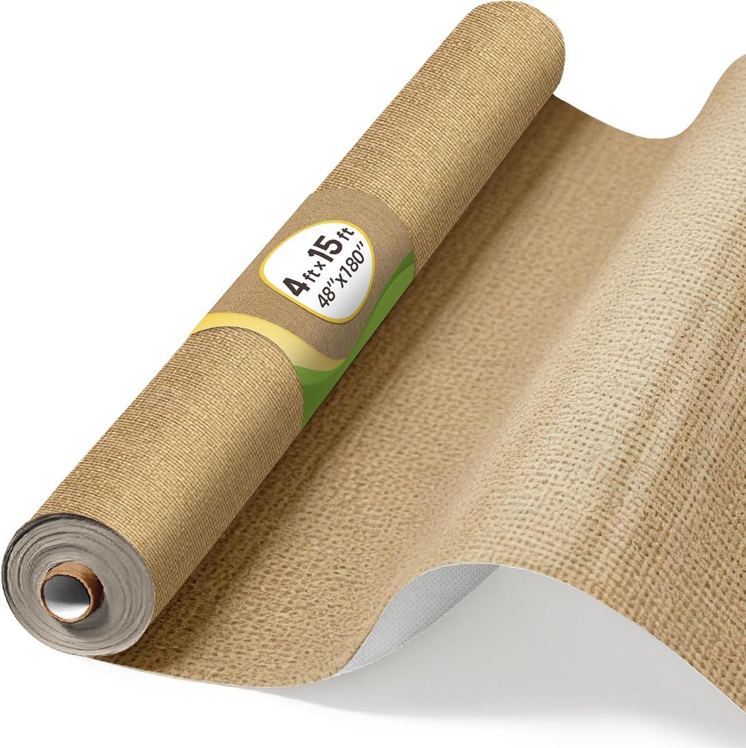 Bulletin Board Fabric Roll, Burlap Texture, Self-Healing, 4x15ft, 25" x 40"