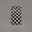 Checkered Strong Magnetic Case for iPhone 17 Compatible with MagSafe - Rectangular Bold Checker Checkerboard Pattern - Aesthetic Protective Plaid Phone Case Cover - Black White