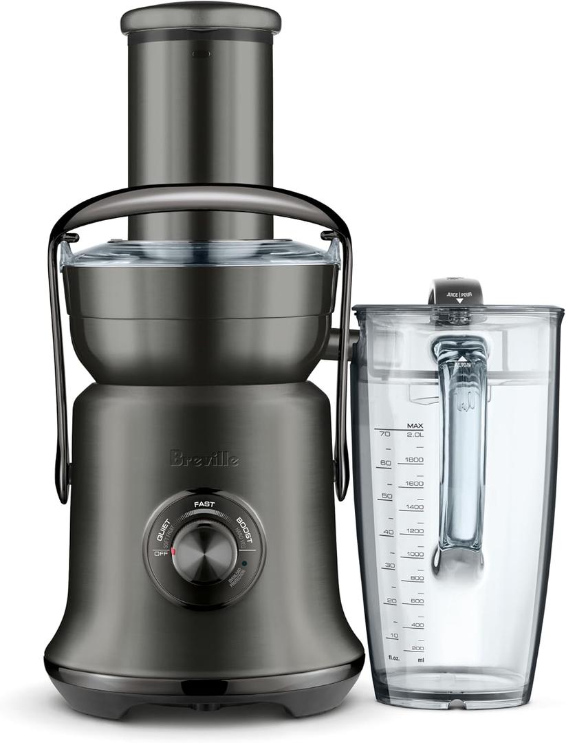 Breville BJE830NRE Juice Fountain Cold XL, Metallics, Noir | Quickly juice whole fruits, vegetables and leafy greens with juicer's 3.5 in extra-wide chute for easy use | 70 fl oz jug