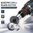 Metal Nibbler Drill Attachment, Heavy-Duty Sheet Metal Cutter for Electric Drill, Double-Cut Nibbler Tool for Fast Clean Cutting of Iron, Steel, Aluminum, Copper and Plastic Panels