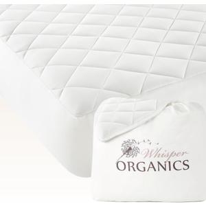 100% Cotton Organic Mattress Pad - Luxury Quilted Mattress Topper Protector Plush & Breathable Machine Washable Design - Fairtrade & GOTS Certified Premium 400GSM Thick with Deep Pocket (Twin)