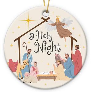 4 x 2026 Nativity Scene Christmas Ornaments for Christmas Tree - Catholic Faith Idea Gifts, Christian Ornaments Keepsake, Religious Gifts for Women, Family, Friend Jesus Birthday