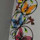 RCJSKJ Metal Butterfly Wall Decor, Indoor Outdoor Wall Art Sculpture,Metal Butterfly Wall Sculpture Decorative Home Accent (37inches) (37L" x 19W")