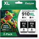910XL 910 Ink Cartridges for HP Printers Black Compatible for HP 910XL Ink Cartridges Combo Pack Works with HP OfficeJet Pro 8025 8035 8020 8022 8028 (2 Black, 910XL Black Ink)