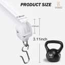 Aluminum Ceiling Curtain Track Set with Hooks Ceiling Mount and Wall Mount Room Divider Sliding Curtain Tracks Rods Flexible Heavy Duty Curtain Rail Hook Sets,White,9FT